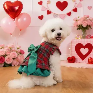 2026 New Pet Valentine's Day Dress, Spring and Autumn Dog Clothes, Cat Dresses Puppy Costume