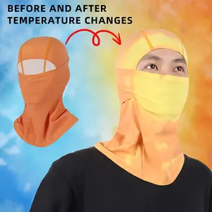 Heat Reactive Balaclava, Temperature Sensitive Color Change Thermal Ski Mask, For Windproof Sport Motorcycle Use Balaclava Filter Face