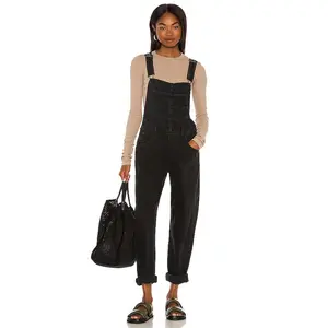 Free People x We The Free Ziggy Denim Overall in Mineral Black