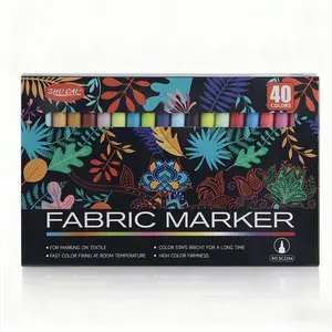 Permanent Fabric Markers Set (20/32/40 Colors) with Acrylic Ink, Dual Tips, No Bleed, Personalize Gear for Sneakers, T-Shirts, Office Stationery & DIY Art Craft Supplies, Zero Bleed