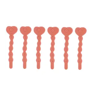 VOCOSTE Durable Convenient Sponge Foam Hair Roller for Women 6.69"x1.73" Orange 6 Pcs