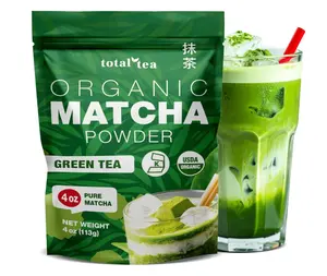 Organic Matcha Green Tea Powder (4-Oz) – Certified USDA Organic Powder for Matcha Latte, Tea, and Smoothies – Kosher, Non-Gmo, Antioxidant Rich Tea Gifts by Total Tea
