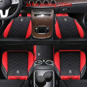 4-Piece Car Floor Mats Set, Floor Mats for Car, Non-Slip Design, & Plaid Pattern, Durable Polyester Material, Easy to Clean, Perfect Christmas Gift