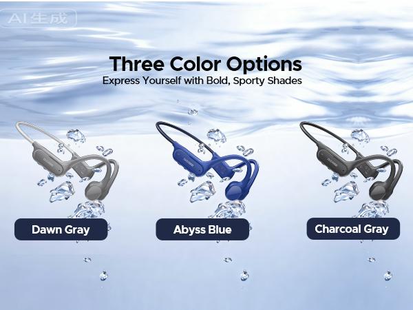 BoneBeat Swim Lite IP68 waterproof bone conduction headphones, Bluetooth + MP3 dual modes, open-ear design, up to 10 hours of playtime, Ideal for long swims, fitness, and outdoor adventures