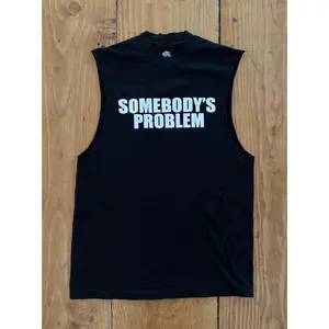 "Somebody's Problem" Black Sleeveless Tank