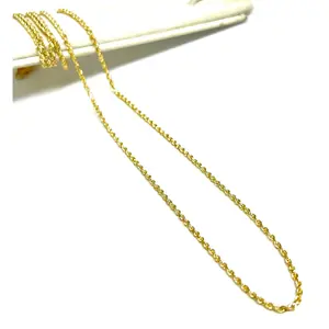 10k Solid Gold Yellow Rope THIN Chain 18-24 inches 1.5mm (Full Solid Style) (3.5-4.7g)