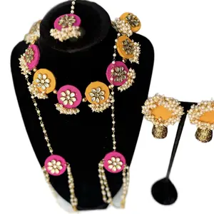 Haldi/Mehendi 6 Pieces Jewellery Set for Haldi/Mehedi Ceremony - Perfect for Traditional Indian Fashion