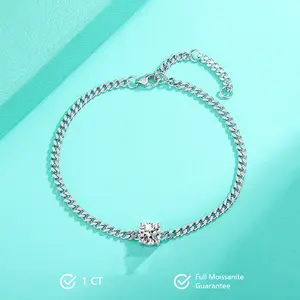 Anastasia Moissanite Silver Bracelet S925 1.0 CT - Round Cut - Lore Jewelry