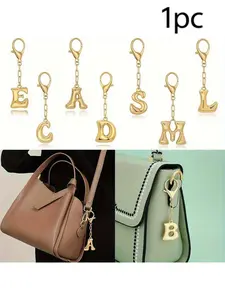 Creative 26 Letter 3D Keychain Pendant, Fashionable Bag Backpack Accessory, Solid Style, Casual Use, No Choking Hazard