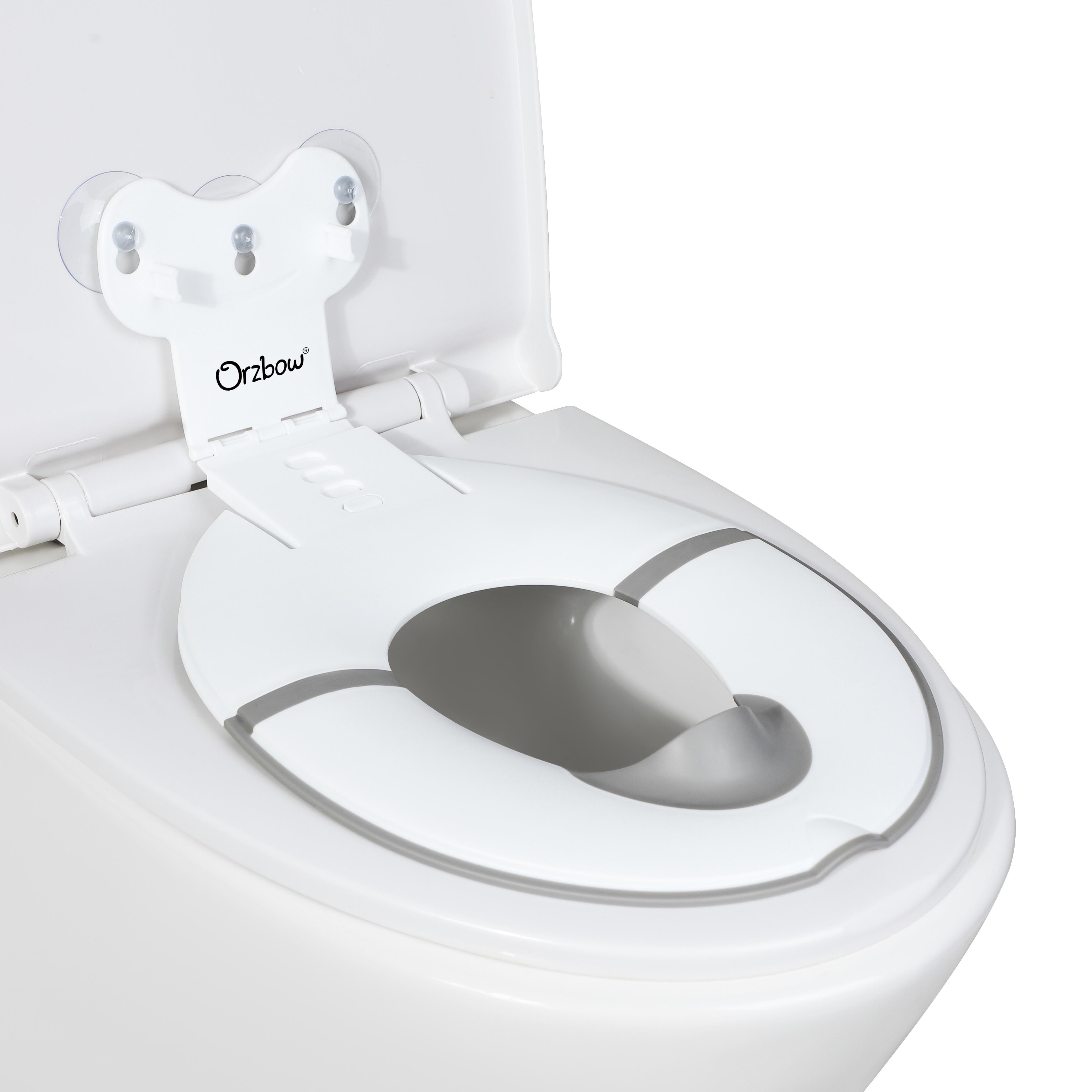 Orzbow Portable Foldable Potty Training Seat for Toddlers, Travel Toilet Seat with Suction Cups, Adjustable & Non-Slip, Fits Most Toilets