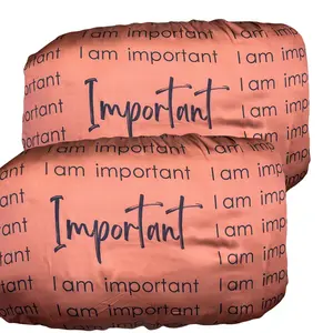 2pack Affirmation satin silky pillowcase  breathable elastic back   I am worthy I am important