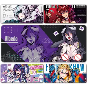 Albedo Anime Rubber Mouse Pad – Gaming Desk Mat with Anti-Slip Base and Smooth Control