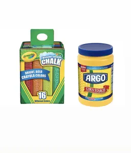 16 Count Crayola Chalk & Argo Corn Starch Bundle