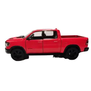 KINSMART 1:46 Scale 2019 Dodge Ram 1500 Die Cast Metal & Plastic Red Model Car with Openable Doors Pull Back Action Officially Licensed