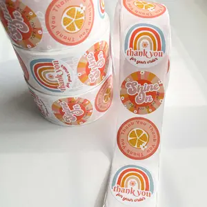 Thank You Sticker Rolls | 2" Matte | Coastal Citrus