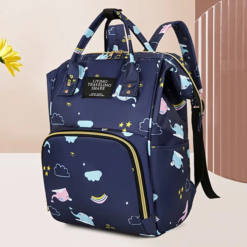 The New 1pc Oxford Cloth Large-capacity, Ultra-light Multi-functional Mother and Baby Bag, Changing Bag, Backpack Bag, Convenient Storage and Travel
