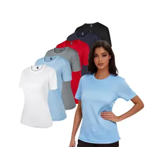 Women's 6-Piece T-Shirt Set - Buttery Soft Breathable Tees for Gym Yoga Hiking & Daily Wear - Lightweight Casual Athletic Comfort Quick Dry Sport Gym Workout