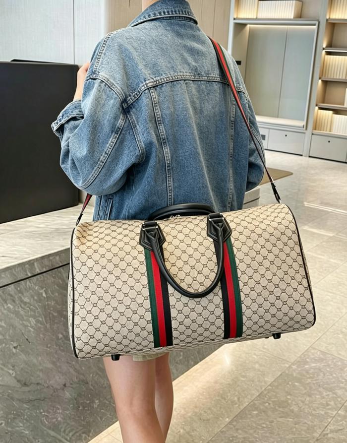 Waterproof Large Capacity Duffle - Durable Travel Luggage for Weekends, Gym & Daily Use (Unisex, Light Beige)