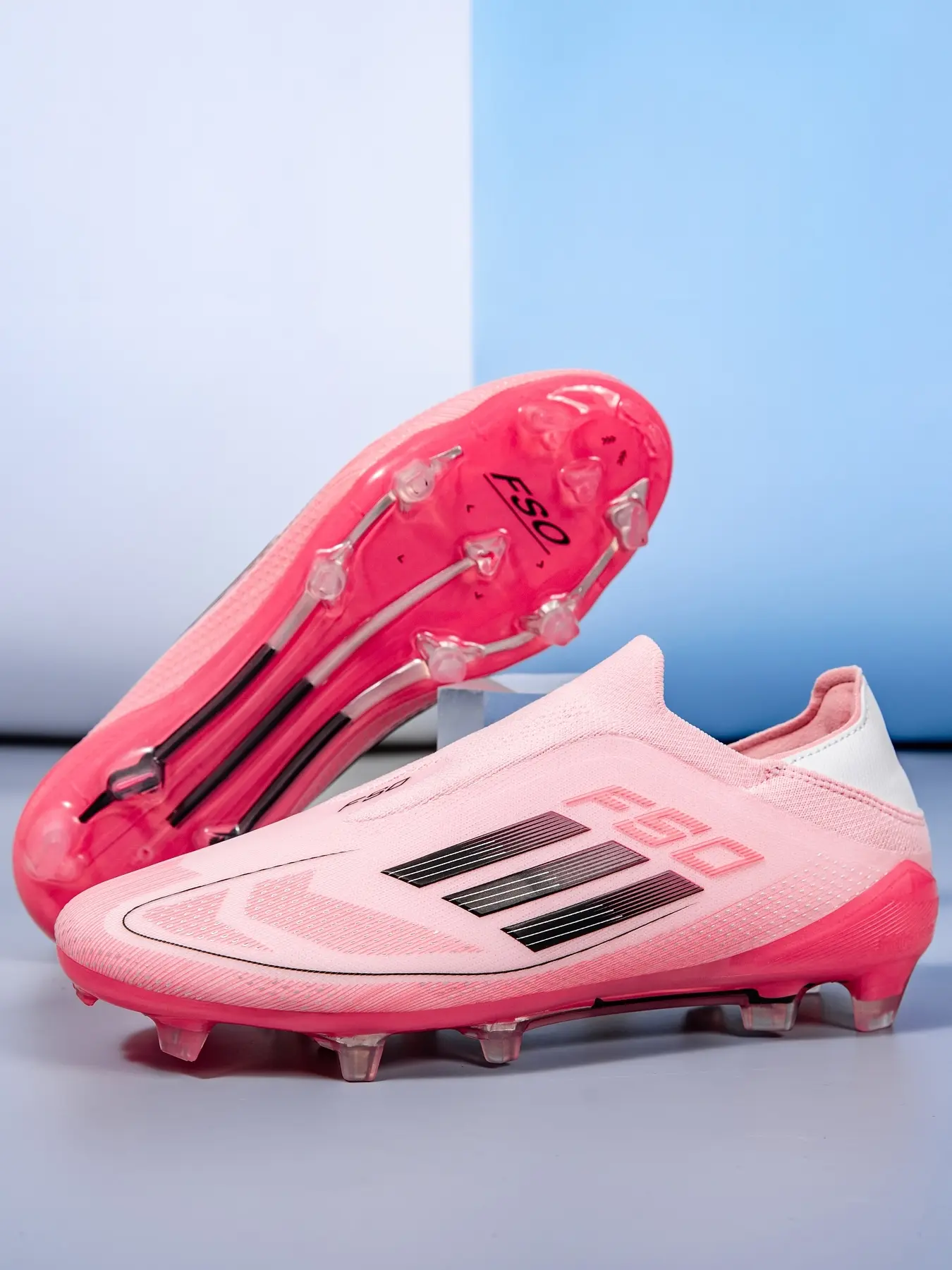 Men's Breathable Low-Top Football Shoes Football Boots Football Cleats Ag Long Studs, Professional Natural Grass Competition, Durable Anti-Slip Grip, Training Soccer Shoes