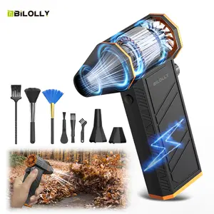BiLOLLY Electric Compressed Air Duster 150000rpm High Power Cordless Turbojet Blower 8000mAh Portable Handheld Turbine Blower Mini Jet for Computers Keyboards Car Dust Removal Snow Leaf Cleaning