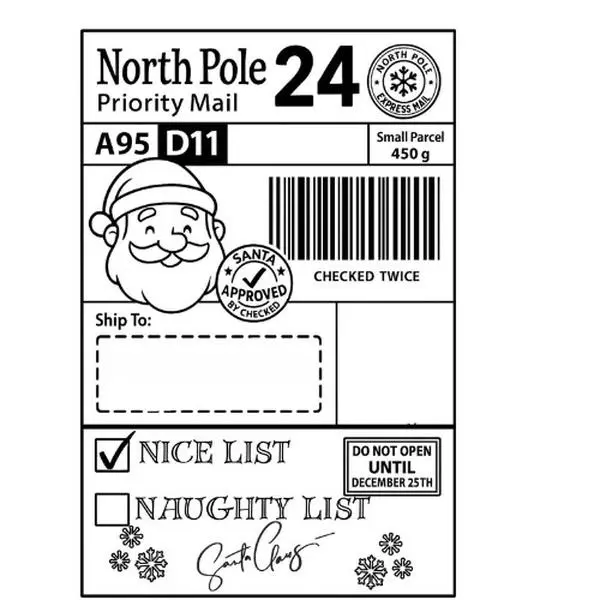 Santa’s postal label make this Christmas special by putting a Santa’s postal label on Christmas gift gifts for kids too so they can know it comes from Santa. It’s been delivered from there.  Santa Delivery Labels are here!