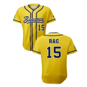New Sports #15 RAC Shirt Short Sleeve Baseball Jersey Printed Button-Up, Casual Loose-Fitting H-Type, All Seasons Sports Top