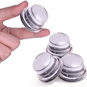 Upgraded Door Bumper 1.5" Clear  | Self-Adhesive Door Knob Wall Protector |Large Rubber Door Stops for Wall Protection & Noise Reduction | 4 Pack