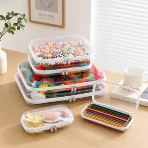 3/6/9 Pack Clear Hard Shell Zipper Case, See-Through Hard PlasticOrganizer Pouches with Zipper for Travel,Toiletries, Makeup, Electronics & Pencils -Crush-Resistant Storage outdoorfun