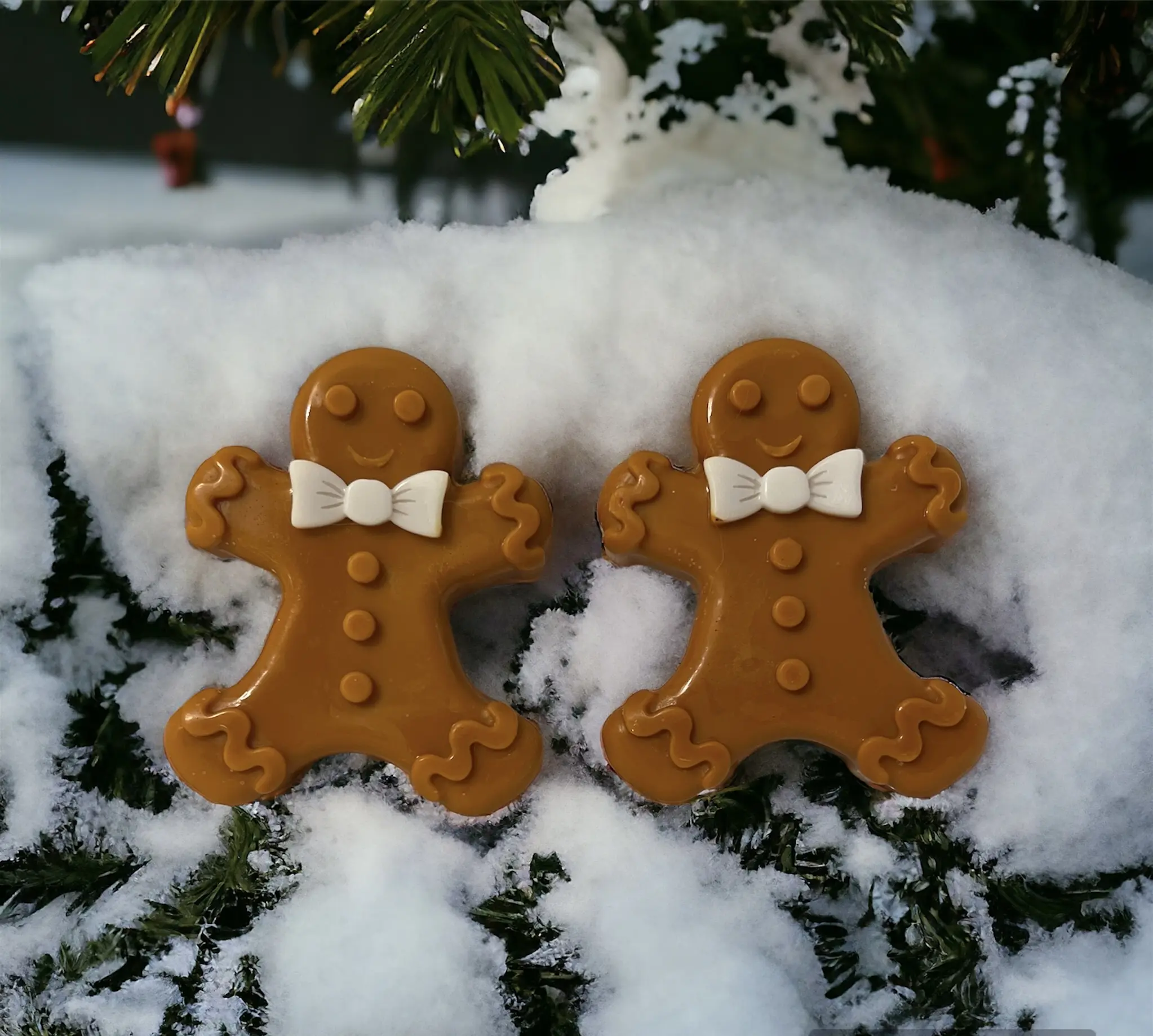 Gingerbread Man Wax Melts Candle Freshener Scented Fragrance Cozy Ornaments Sticker Decor