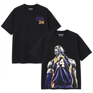 Heavyweight T-Shirt-Double-Sided Vintage Gym To Street KOBE 24 Bootleg Unisex, Cotton T-Shirt Basketball Legend Shirt Gift For True Basketball Fans Graphic Tees Streetwear Outfit