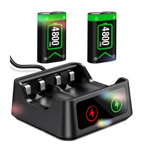 Battery Charger for Xbox Series X/S/Xbox One S/X Controller Rechargable Battery 2*4800mWh XBOX Batteries Pack with Battery Charger