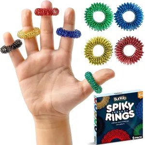 Spiky Sensory Fidget Rings (9 pck)