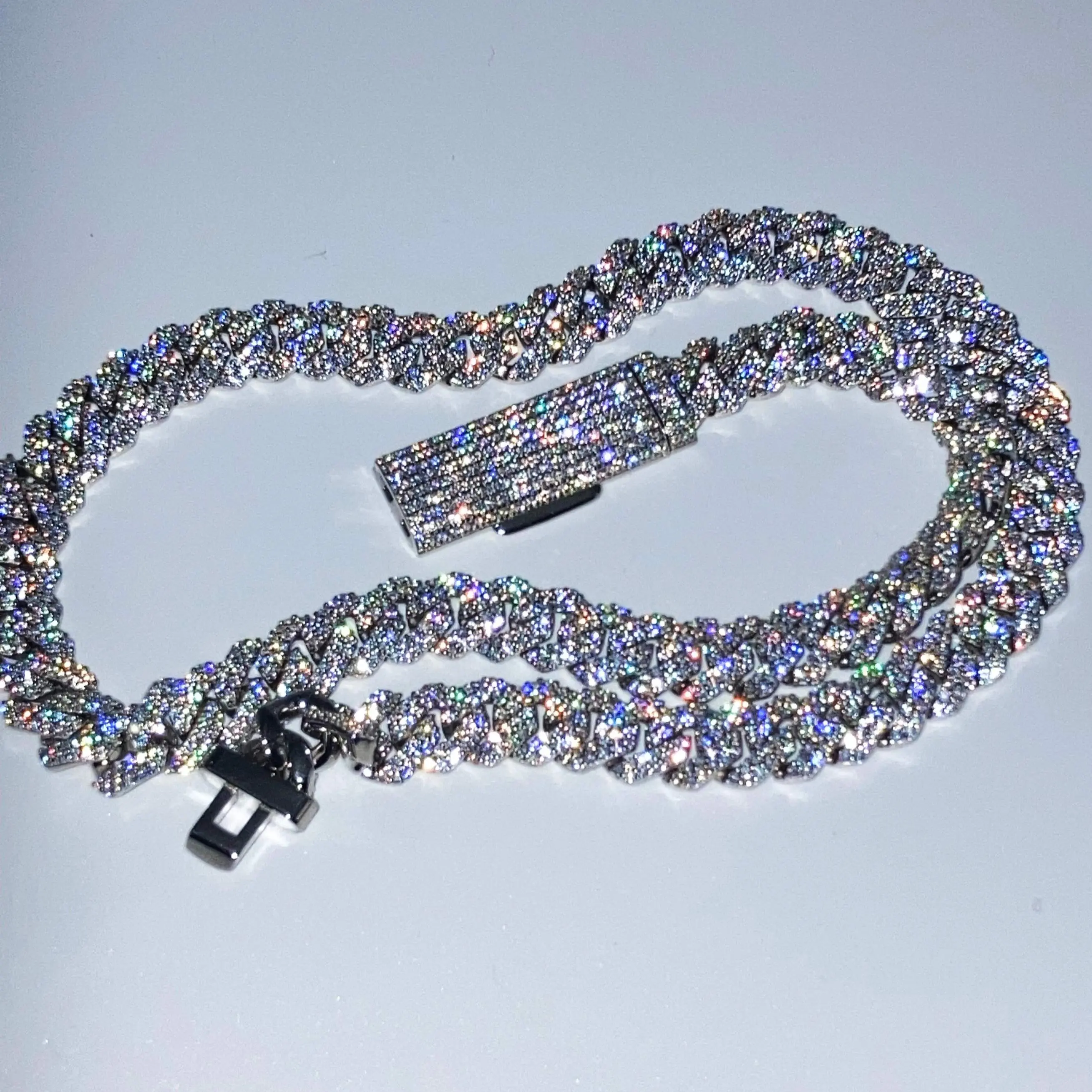 Moissanite Cuban Link Chain | GRA Certified VVS Flawless | 925 Sterling Silver | Masterful Moissanite