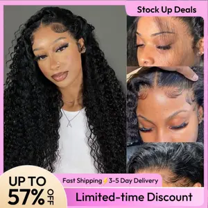 Asteria Hair Curly HD Lace Human Hair Wigs 13x4 Pre-Bleached Fluffy Wig 7x5 Ready To Go Glueless Wig #tiktokshopstockup