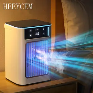 One spray cooling desktop fan, cold air fan, LED light, switchable atomization mode, three gear wind, with 900m water tank, quiet operation, suitable for family bedroom, living room, study lounge