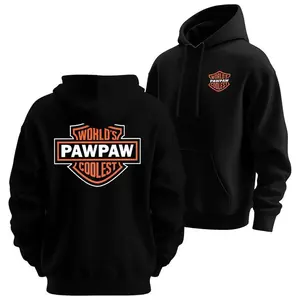 World's Coolest Grandpa/Grandma Nickname Gift Motorcycle Dad /Mom Print Back Font Shirt Sweatshirt Hoodie, Father's Day Tee Birthday Gift from Grandkids Menswear Top 25626