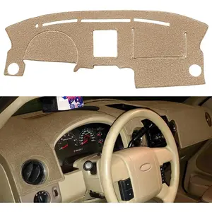Dash Cover Mat Custom Fit for Ford F150 Pickup  2004 2005 2006 2007 2008, Dashboard Cover Pad Carpet Protector J58 (Beige)