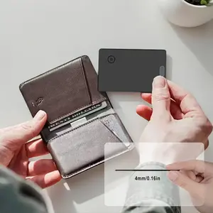 Wallet Tracking Card Compatible with iPhone Find My Feature, Wireless GPS Smart Tag for Wallets, Rechargeable Battery