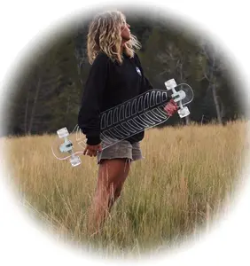 GHOST BOARDS Collection: Longboards for Adults, Teens, and Kids. Clear Longboards with light-up wheels—perfect for cruising and carving!