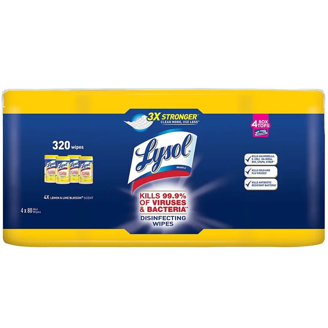 Lysol Disinfecting Wipes, 4 pk./80 ct.