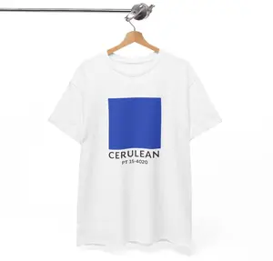 Cerulean PT 15-4020 Tee, The Devil Wears P.R 2 Inspired Shirt, Minimal Blue Graphic Fashion Fan Gift