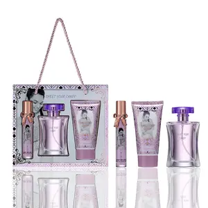 3-Piece Perfume Gift Box Set, Includes Two Fragrance Bottles & Body Lotion, Ideal for Gifting, Long-Lasting Scent, Perfect for Women