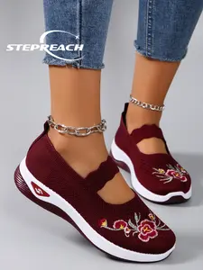 Women's Spring & Fall New Sports Shoes, Casual Breathable Mesh Sneakers, Slip On Fashion Sneakers, Comfortable Durable Lightweight Lazy Driving Shoes, Soft Soled Sneakers