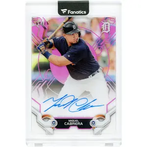Miguel Cabrera Detroit Tigers Autographed 2019 Topps High Tek Pink #HTA-MC #69/75 Card - Fanatics Authentic Certified