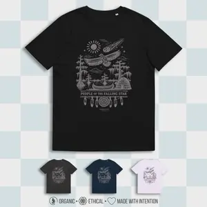 "WACCAMAW SIOUAN" 100% Organic Cotton Tee, Eco-Friendly, Unisex Fit, Tribal Heritage Shirt, Indigenous Pride, Graphic T-Shirt [GOTS + OCS Certified]