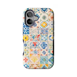 Casely iPhone 16 Case | Dolce Vita | Tuscan Tiles | Bold Protective Design | Compatible with MagSafe