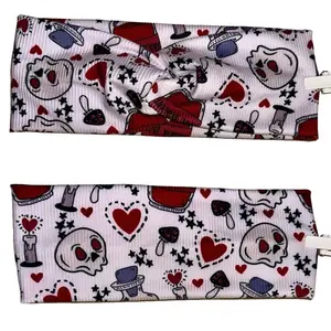 Love potion mushroom skull twist front headband Retro
