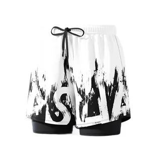 Men's Quick Dry Swim Shorts 9 Inch Beachwear with Mesh Liner Lightweight Summer Trunks with Pockets and Adjustable Drawstring