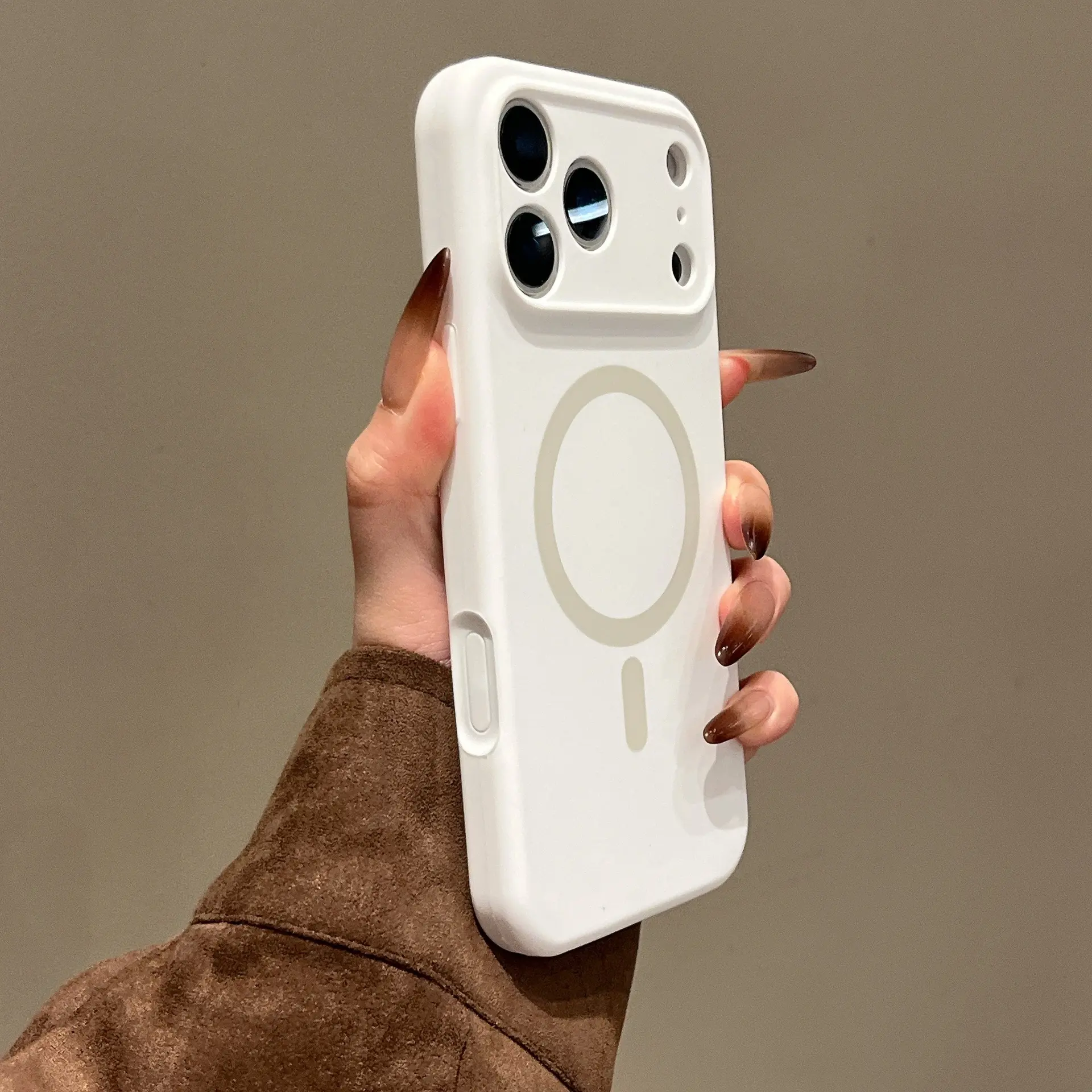 PROMAX Magnetic Liquid Silicone Casing for iPhone 13-17 Pro Max, 14 Pro - Flush Mount Full Coverage Protection, Skin-Like Texture Smartphone Shell, Customized Devices Accessory, Father's Day Gift