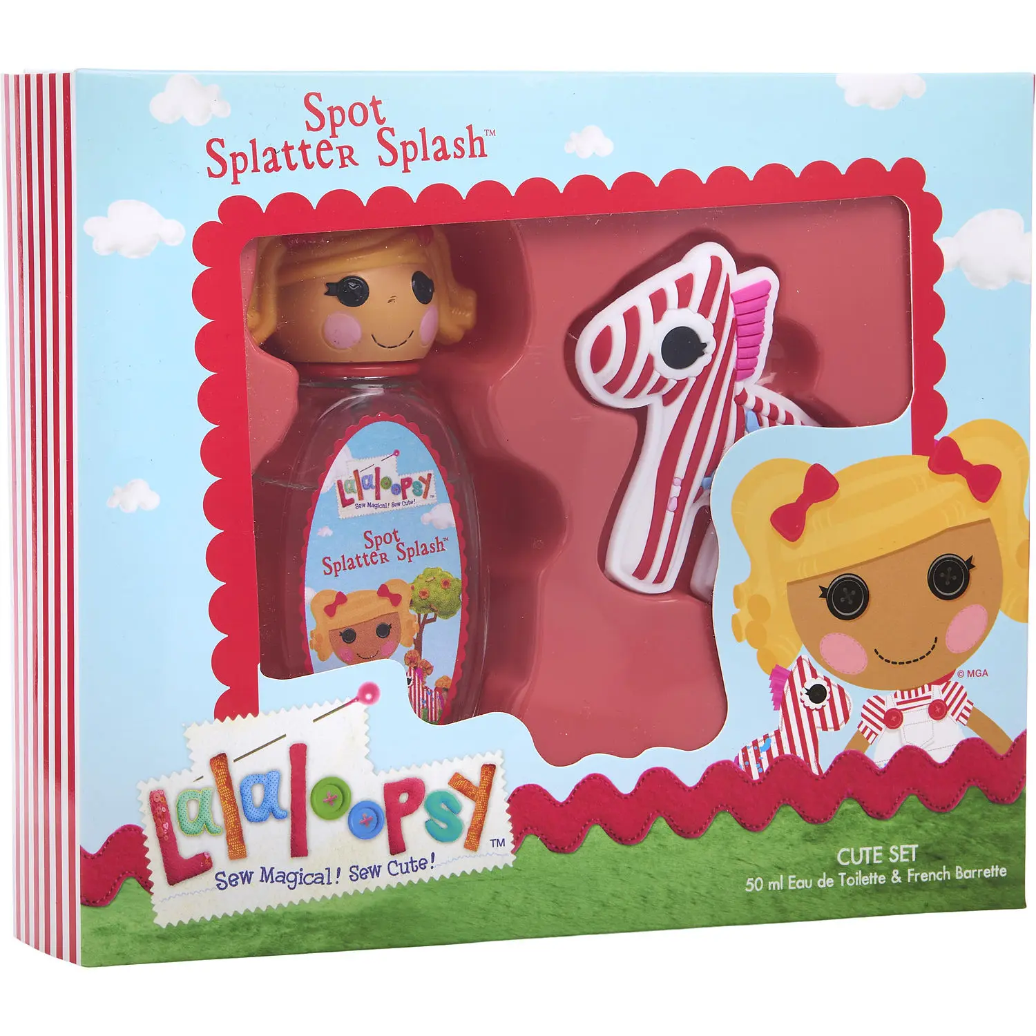 Lalaoopsy Spot Splatter Splash Set-Edt Spray 1.7 Oz & Hair Clip For Women